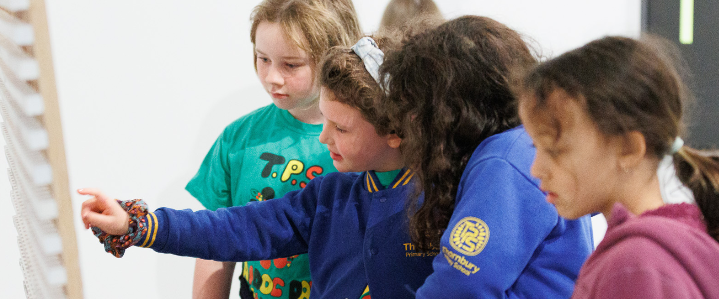 school children at a gallery in the Yarra Valley