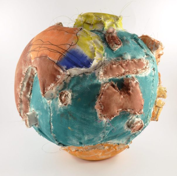 a colourful globe artwork